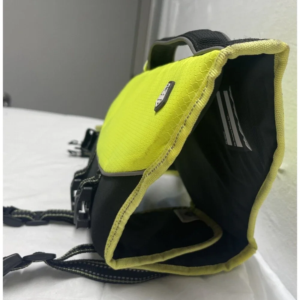Arcadia Trail High Visibility Dog Life Jacket Flotation Aid Green SZ Medium EUC